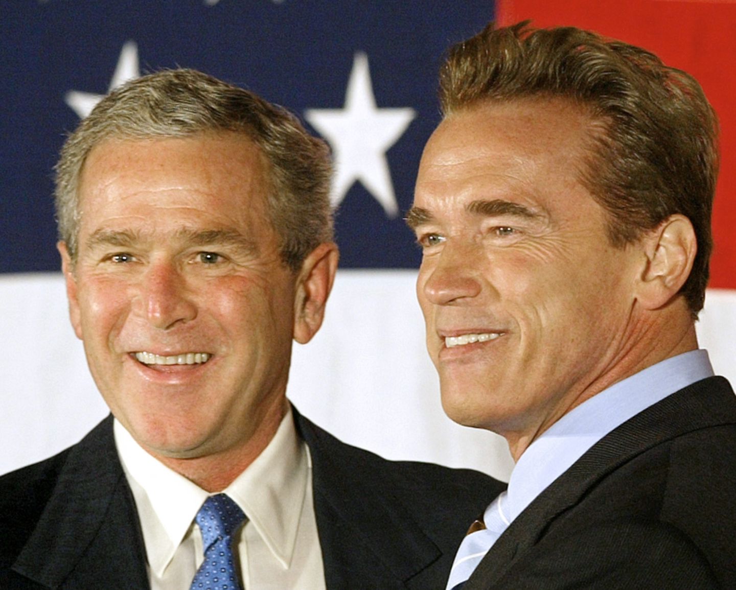 Шварценеггер и Джордж Буш