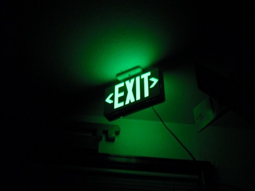 Green Exit Sign