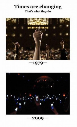 times are changing - lighters vs cellphones