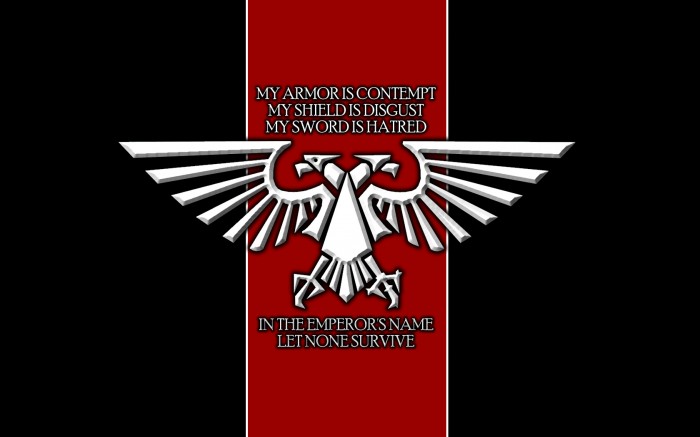 warhammer 40k slogan