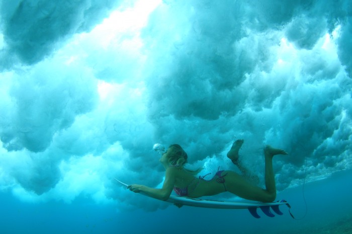 under the surf