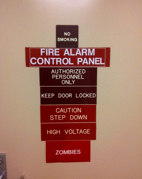 fire alarms and zombies