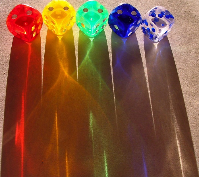 colored dice