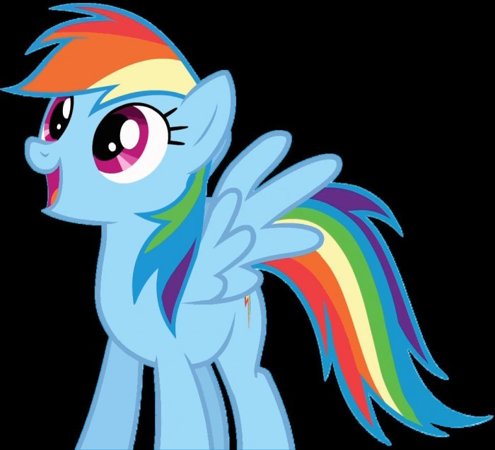 rainbow dash is happy