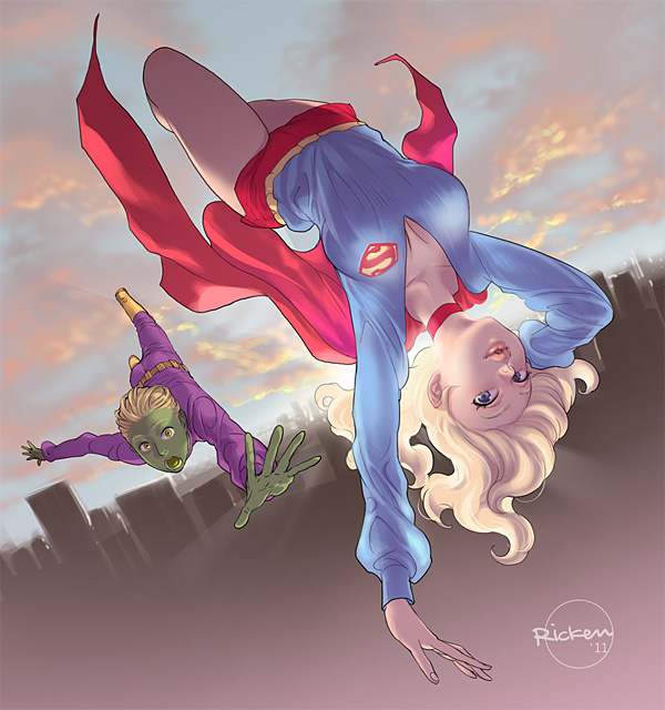 supergirl and greenboy.jpg