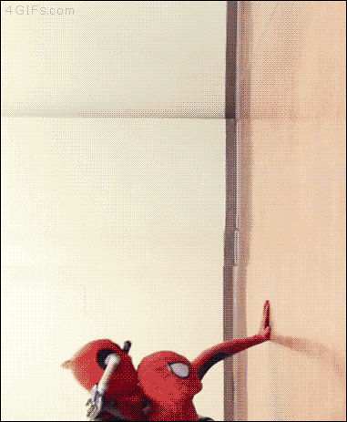 Deadpool Riding Spider-man.gif