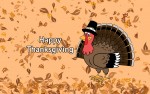 Happy Thanksgiving Wallpaper – Turkey and Leaves