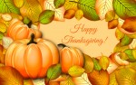 Happy Thanksgiving Wallpaper – pumpkin and leaves