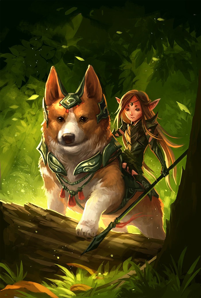 Corgi and fairy by sandara.jpg