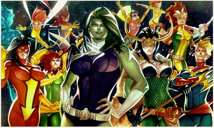 She Hulk with female heroes.jpg