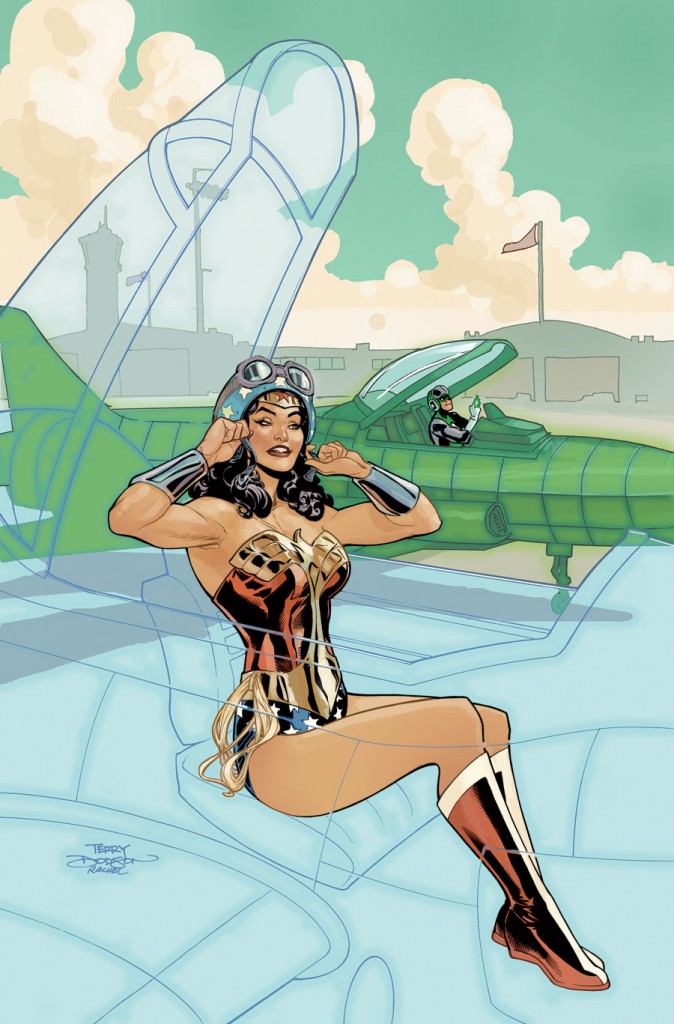 Wonder Woman and Green Lantern in their jets.jpg