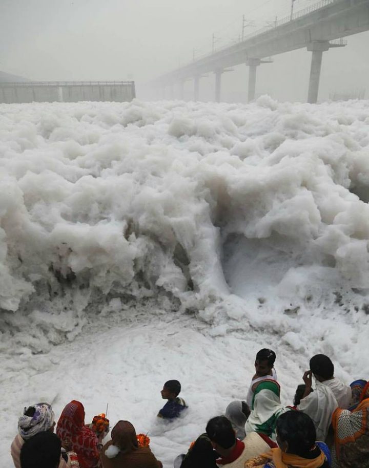 Toxic Foam in Yamuna River + Smog in the Sky.jpg