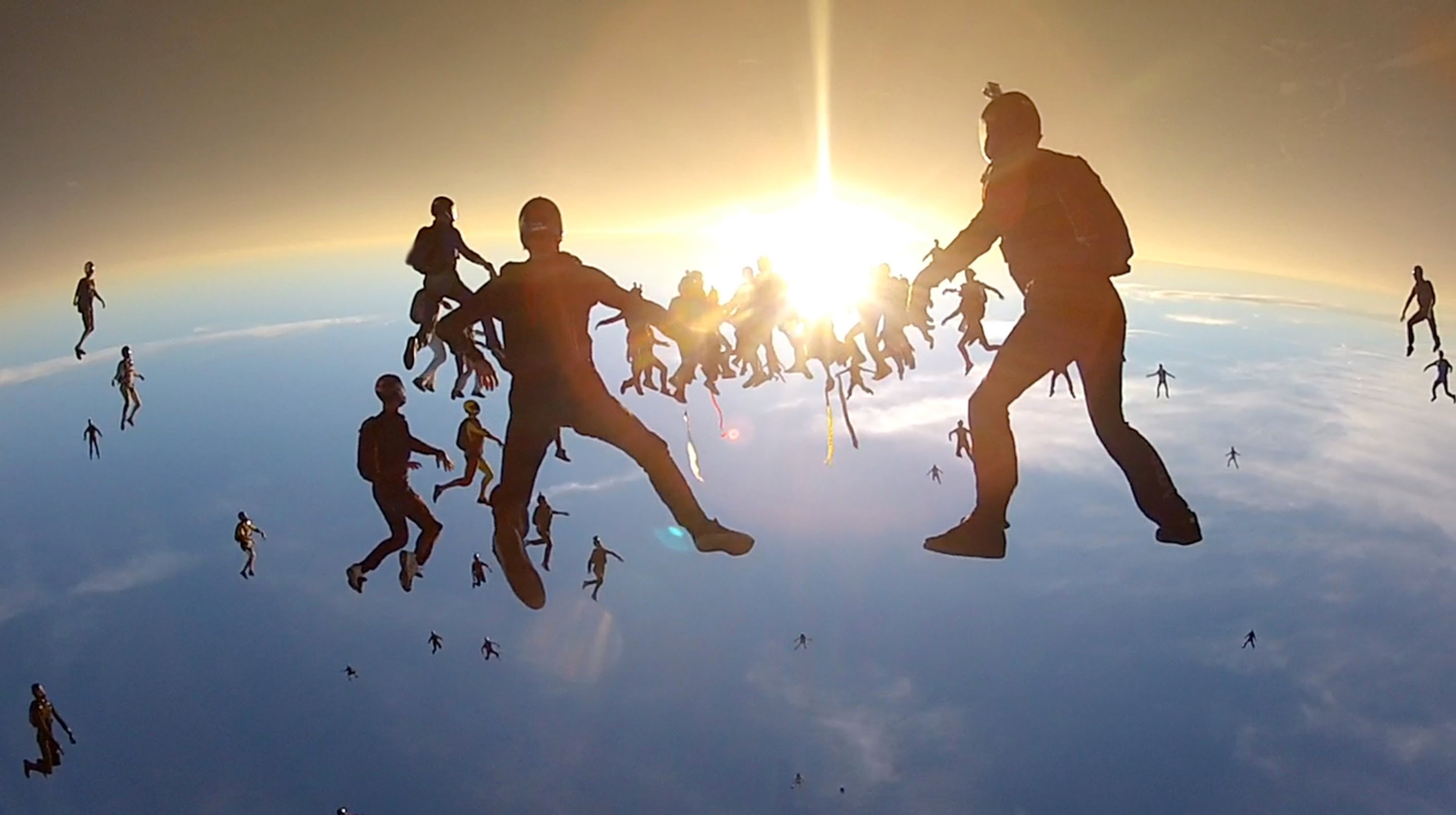 Skydivers Fall Out Of The Blue And Into The Record Books