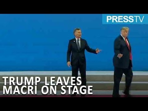 US Pres Trump leaves Argentinas Macri standing at G20