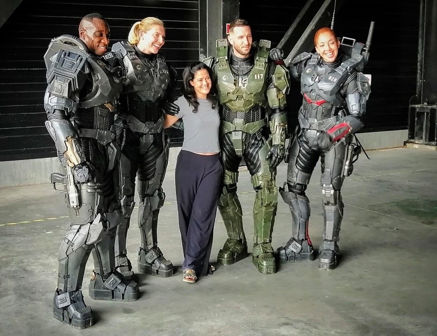 The cast of Halo towering over an average height person « MyConfinedSpace