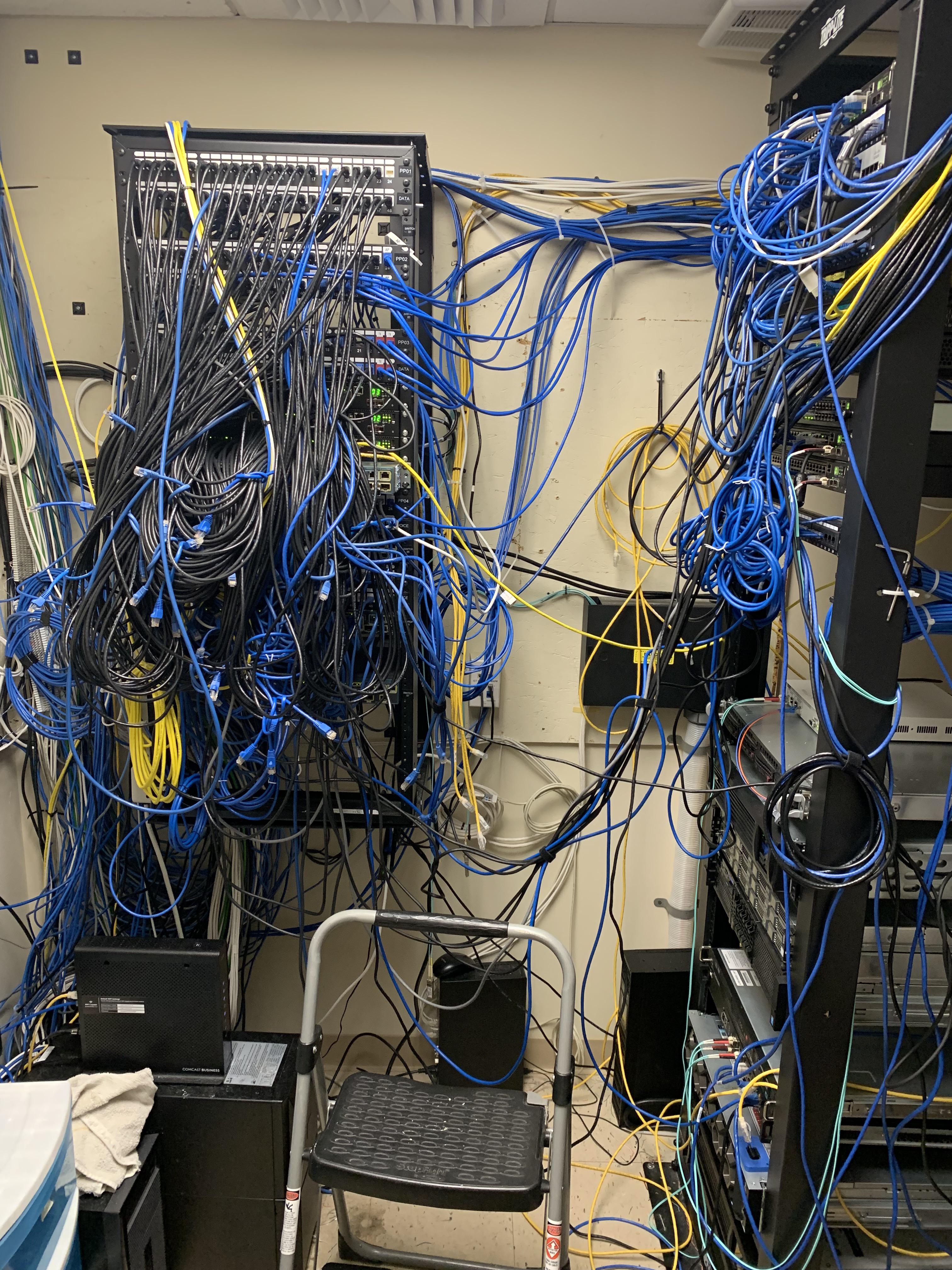 Site Survey: New client states server room looks like a “Twizzler ...