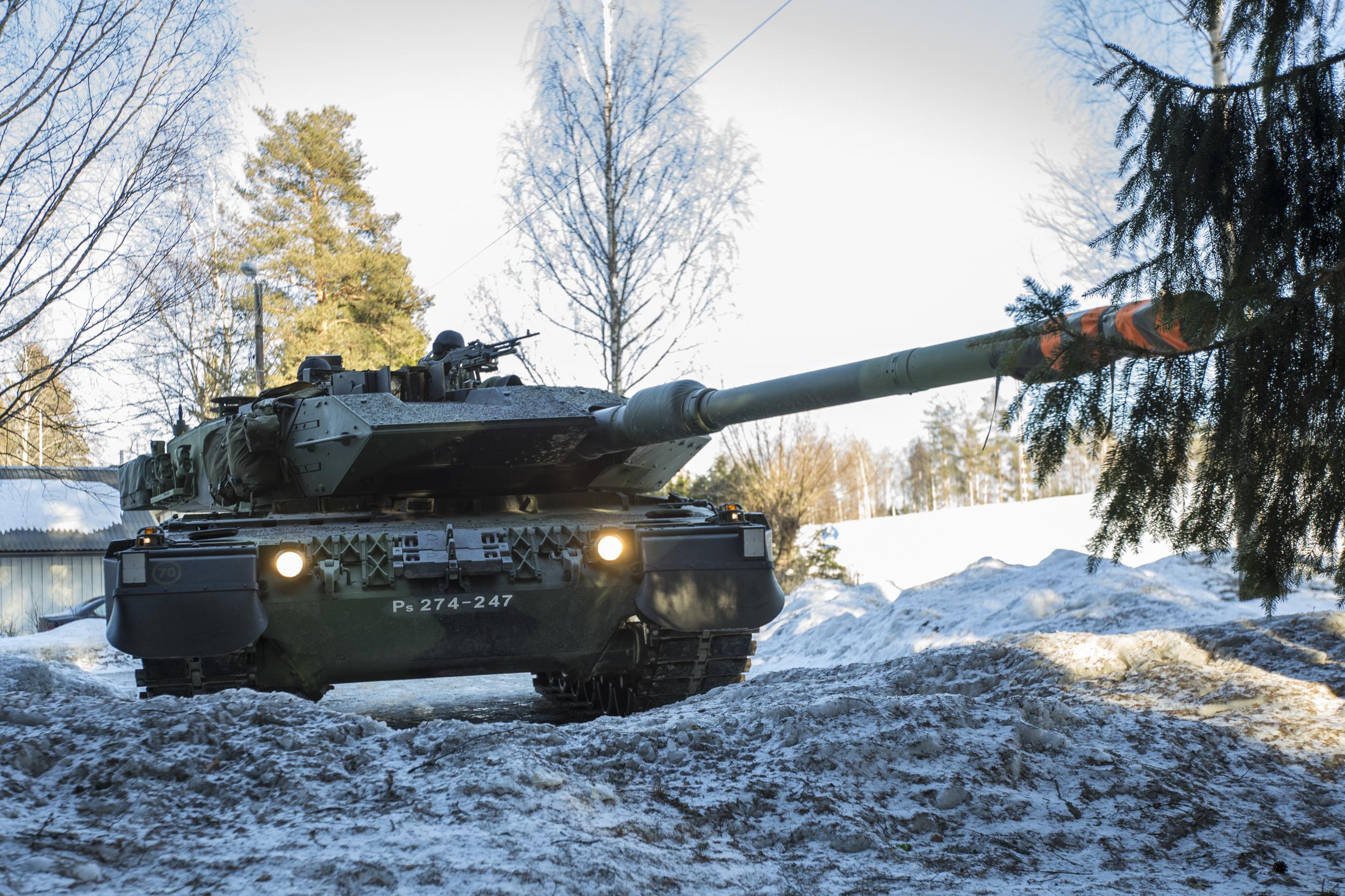 A Finnish Leopard 2a6 During Exercise Kymi 119, March 2019 