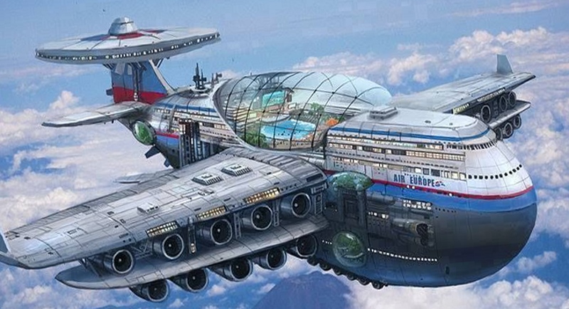 1970s futuristic concept for jetliner air travel - MyConfinedSpace