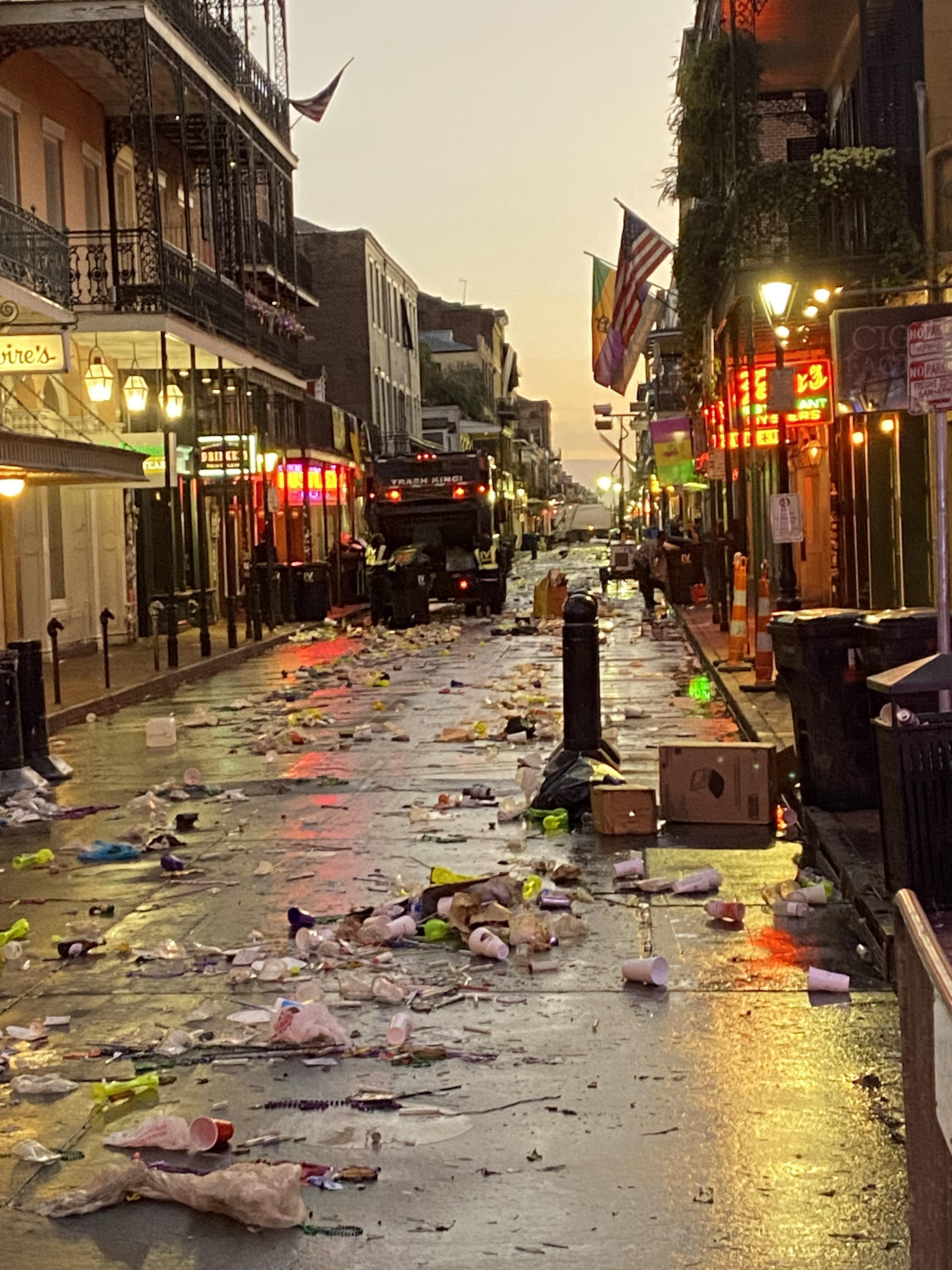 Bourbon Street At 6 Am The Day After Mardi Gras - MyConfinedSpace