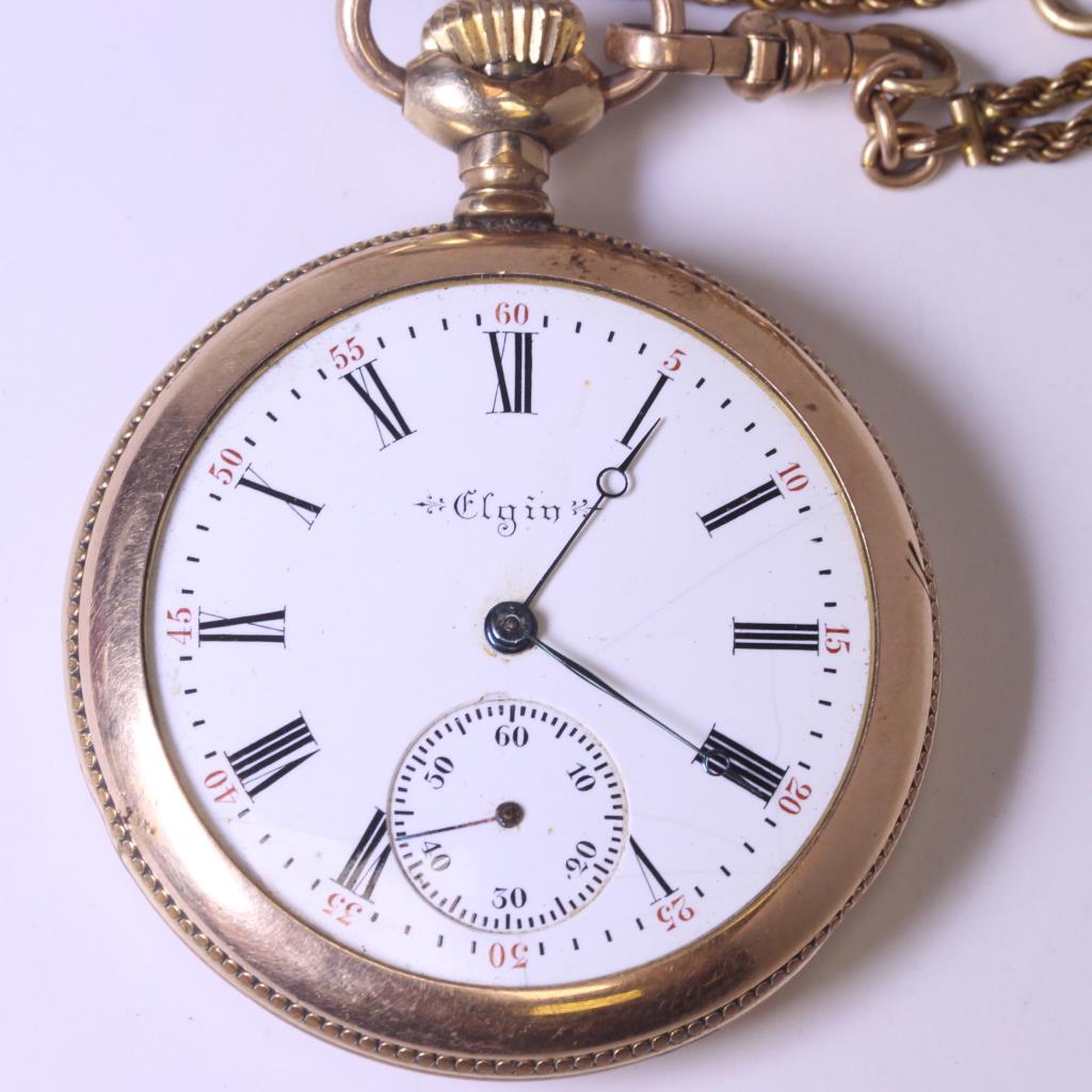 Vintage Elgin 14kt Gold Filled Pocket Watch 1 12102017193743700526 