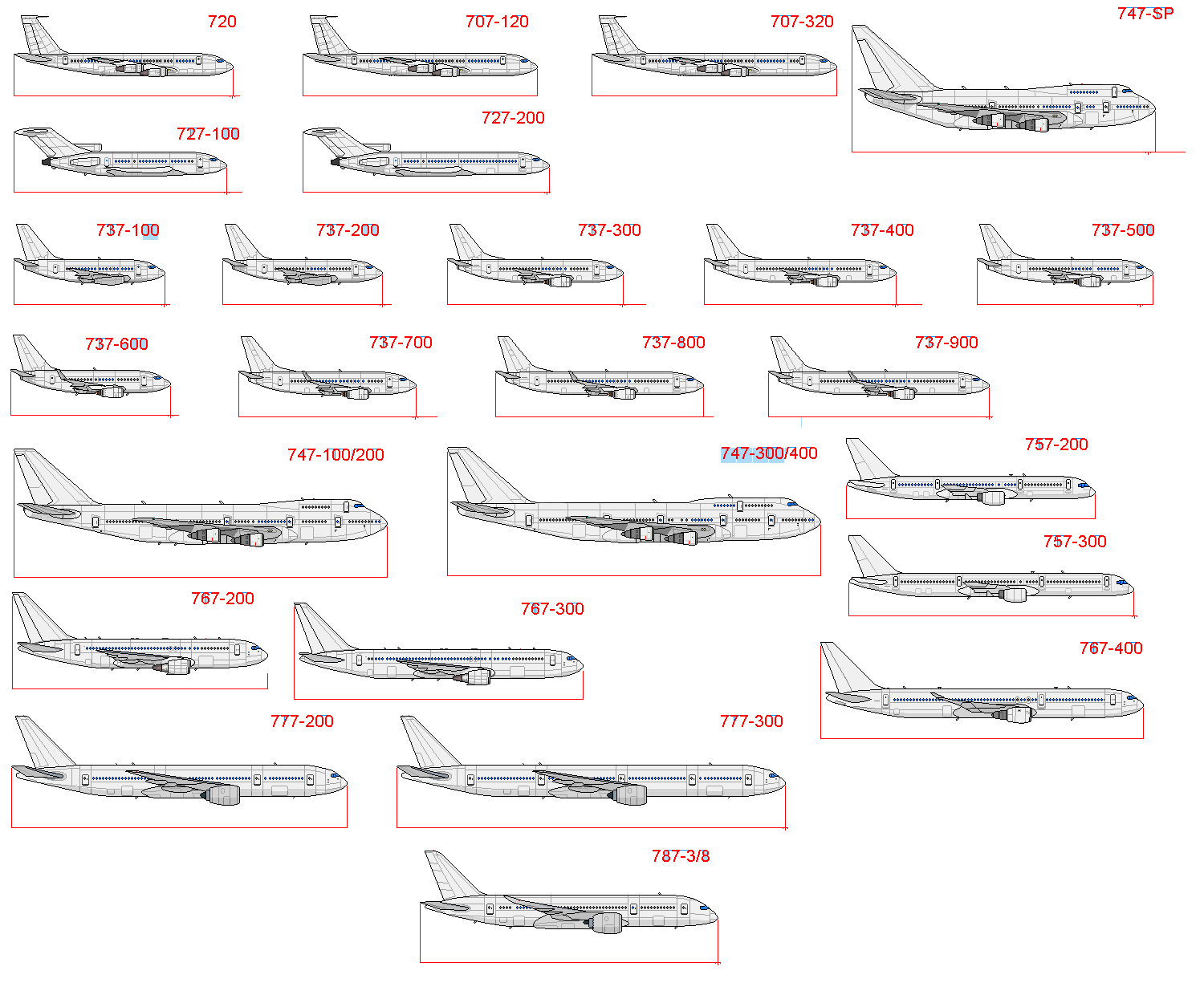 Boeing 707 схема салона